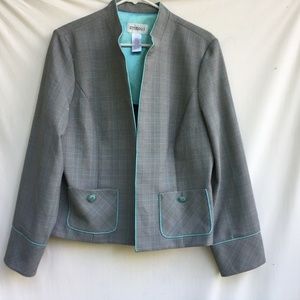 Studio I Black White Houndstooth Blazer